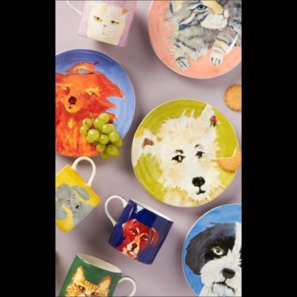 ANTHROPOLOGIE Carole Akins Sadie Dessert Plate - Picture 3 of 3